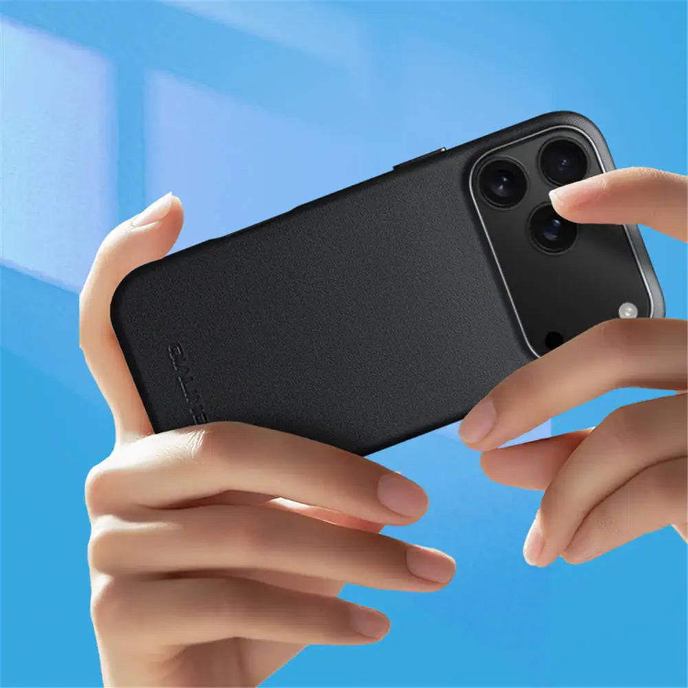 Skin-feel Premium Leather Mag safe Case For iPhone 17