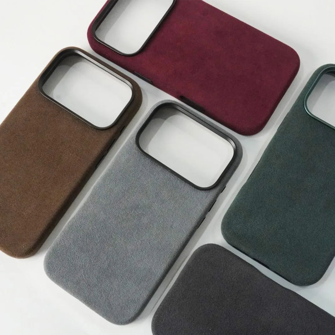 Premium IPhone 17 Genuine Italy Alcantara Material Leather Case MagSafe