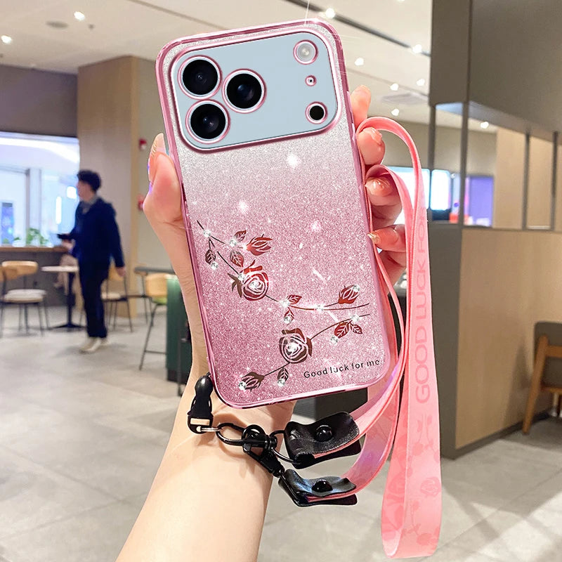 Gradient Eternal Flower Diamond Case for Iphone