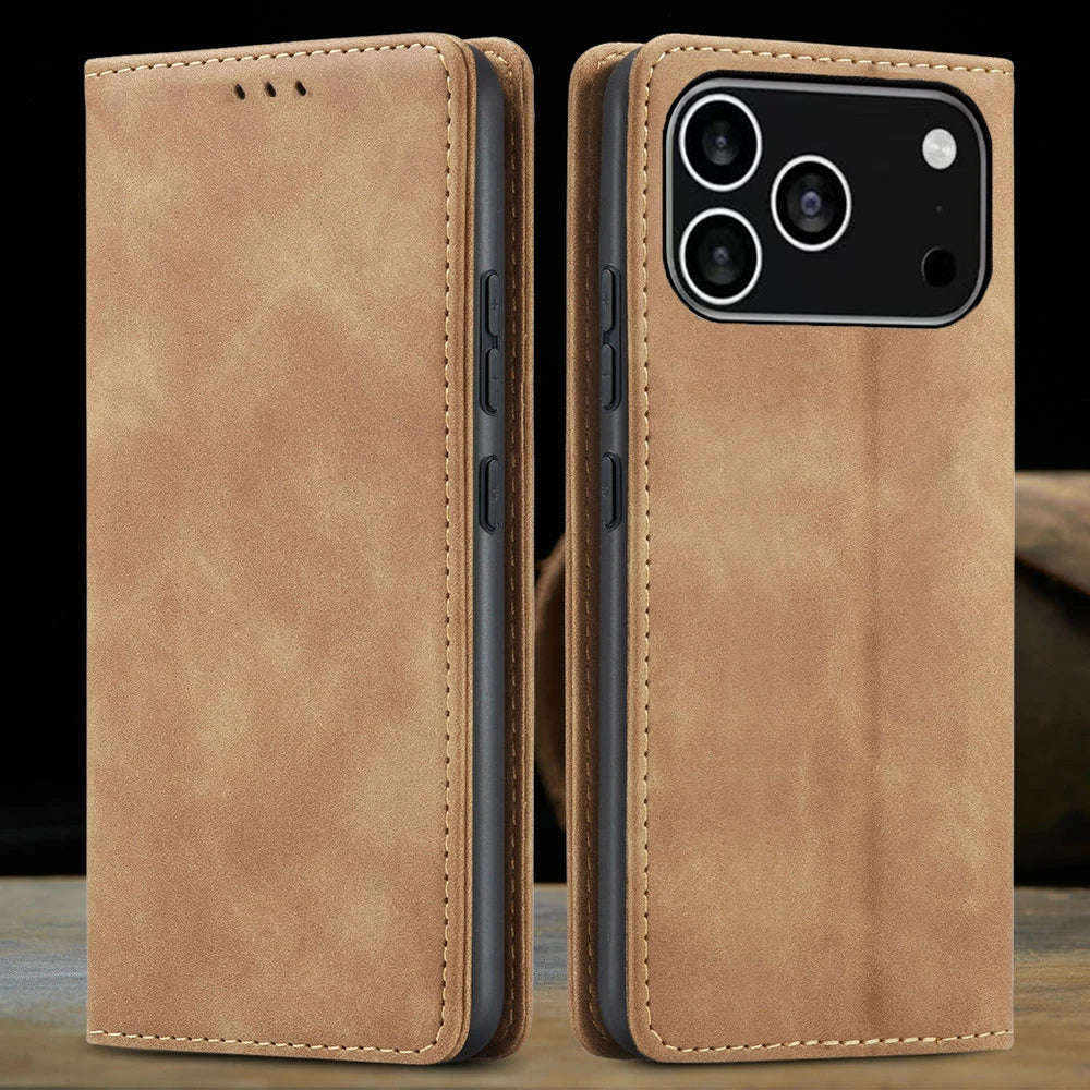Luxury Smooth Leather 360 Protect iPhone17 Air Case