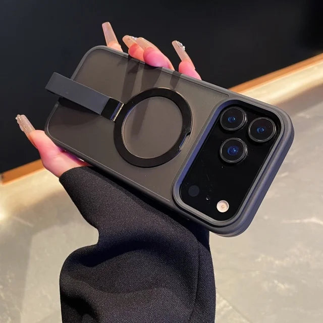 Luxury Magsafe Magnetic Stand Holder Lanyard Case For iPhone 17