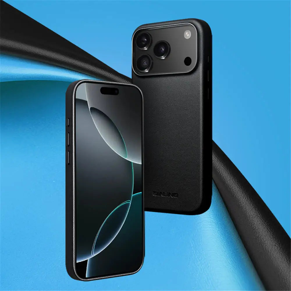 Skin-feel Premium Leather Mag safe Case For iPhone 17