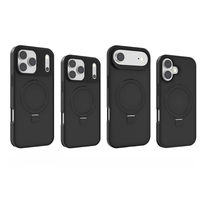 Iphone 17 Magnetic Bracket Phone Case Matte Frosted Transparent