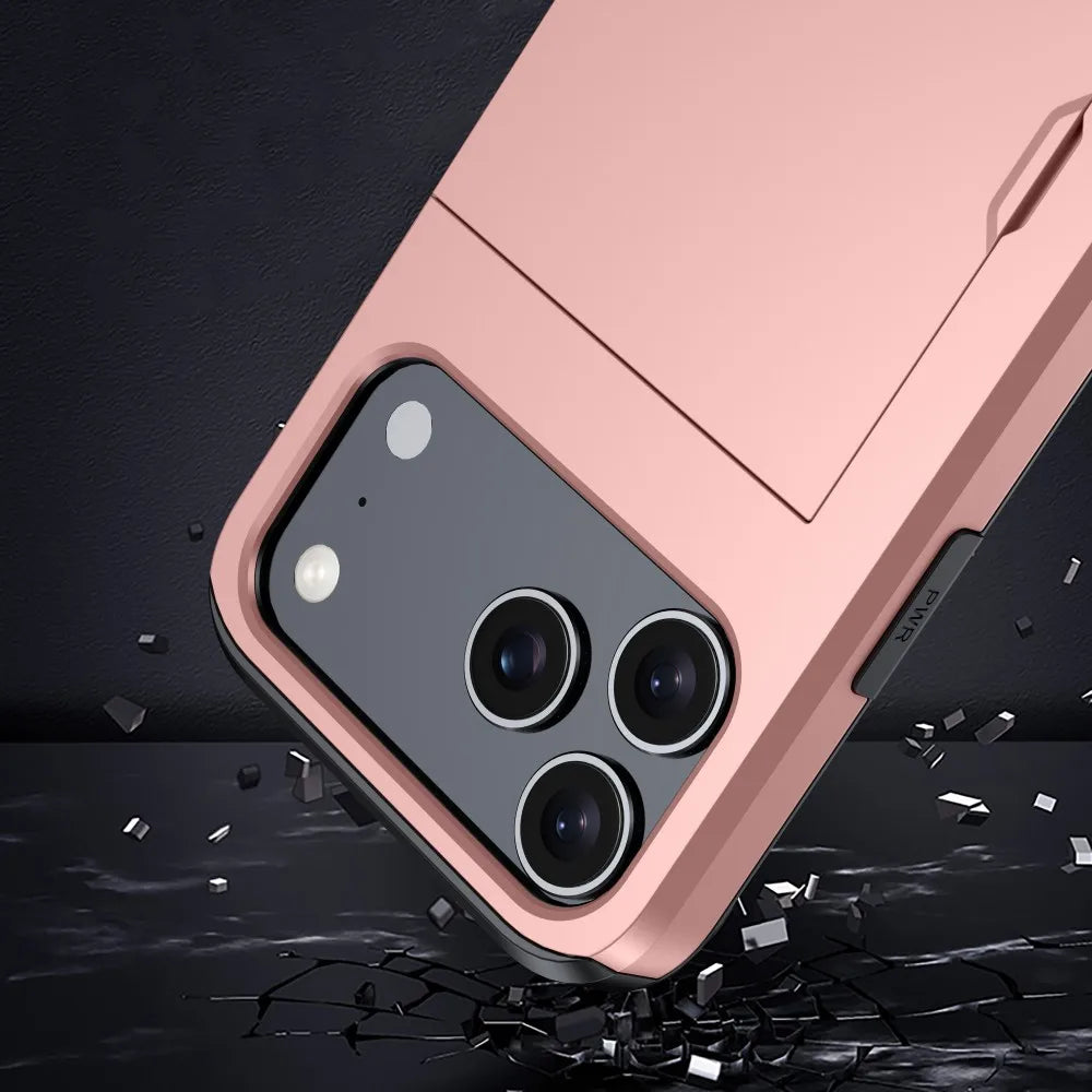 Card Slide Slot Slim Hard Protective Cover for Iphone 17