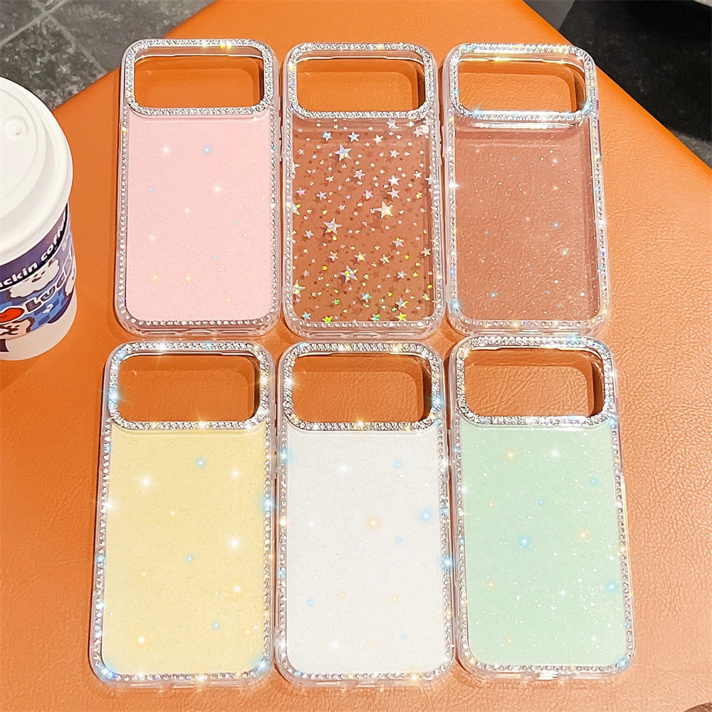 Glitter Shining Diamonds Stars Case For iPhone 17