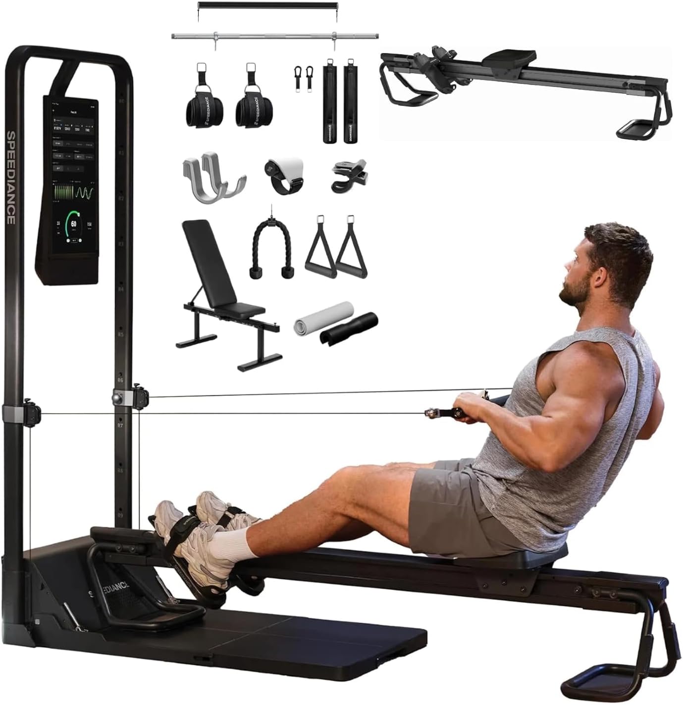 Speediance Home Gym, Smart AI-Powered Multi-Functional Smith Machine for Full Body Strength Training, All-in-one Gym Equipment, Digital Weight System, Workout Station, Squat Rack, Gym Monster 2