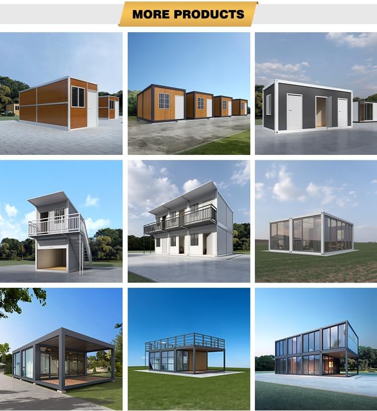 Mobile Prefabricated Tiny House Modular Home Portable Two Bedroom 20Ft Container Expandable House with Triangular Roof