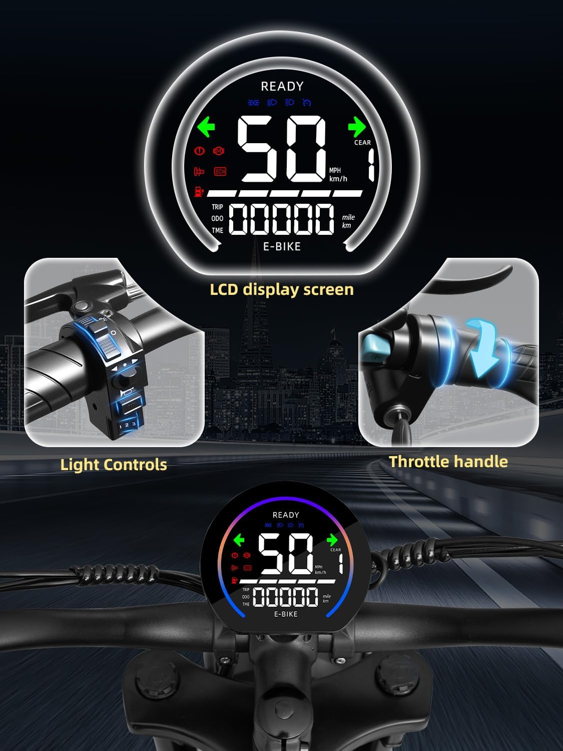 Electric Bike for Adults,1500W/3500W Peak Motor