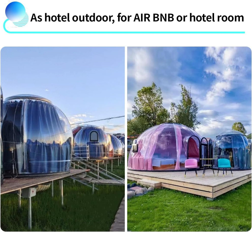 Backyard Prefab Dome House, Clear Garden Dome Bubble House Tent for Outside, All-Season Weatherproof Geodesic Greenhouse for Outdoor Living or Tiny Home Sunroom