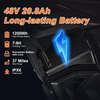 EM5 Electric Dirt Bike for Teens Adults, 2600W Motor, 35MPH Max Speed, 48V 21Ah Electric Motorcycle with Lights