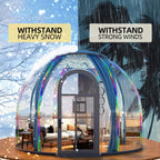 Backyard Prefab Dome House, Clear Garden Dome Bubble House Tent for Outside, All-Season Weatherproof Geodesic Greenhouse for Outdoor Living or Tiny Home Sunroom