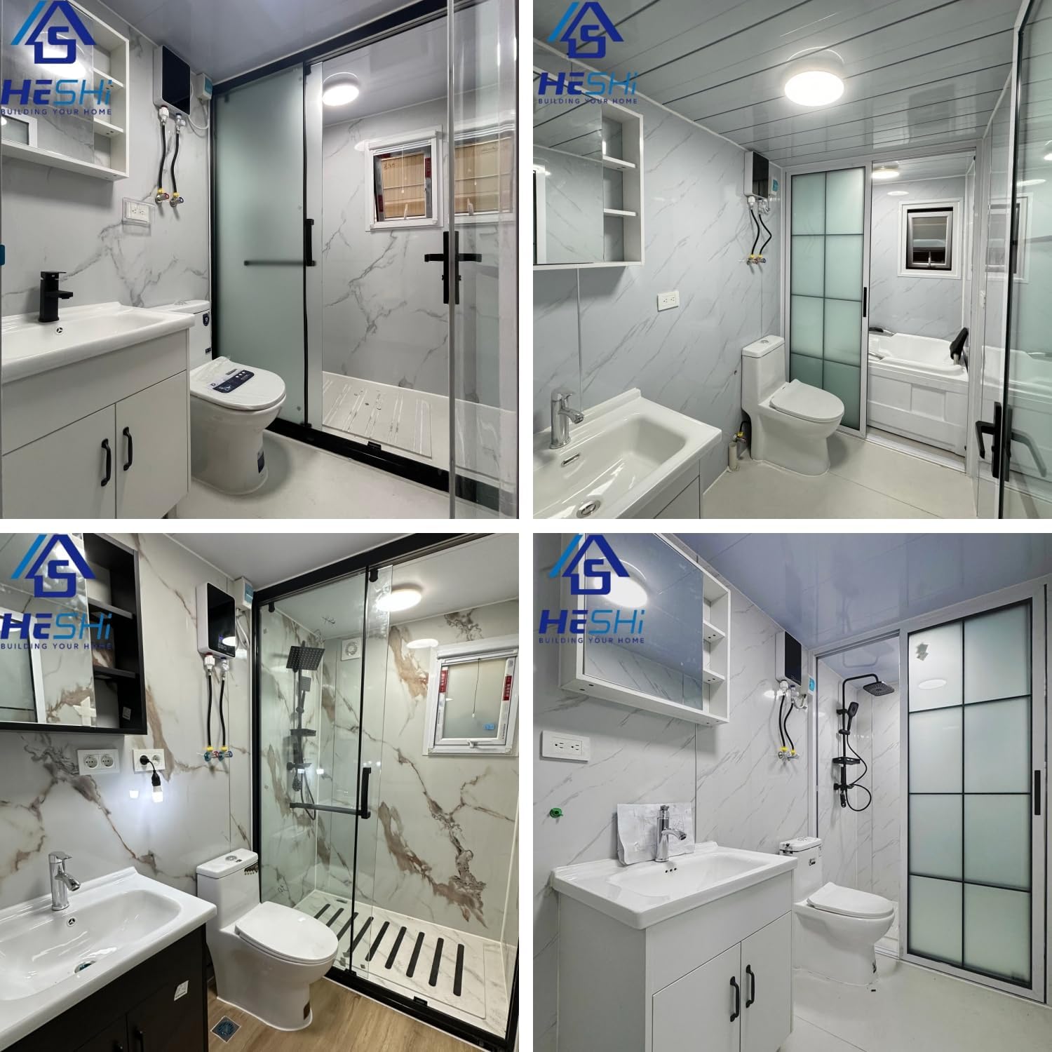 20FT Tiny Houses, Prefab Homes, Equipped with Bedroom, Bathroom and Kitchen, Prefabricated Container House Designed Specifically for Adults, Expandable Container House