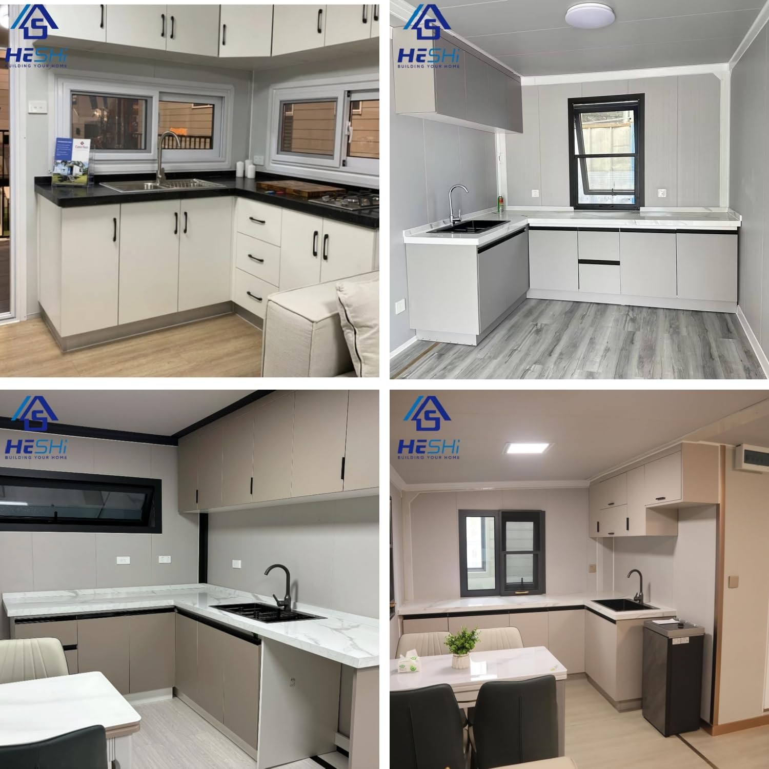 20FT Tiny Houses, Prefab Homes, Equipped with Bedroom, Bathroom and Kitchen, Prefabricated Container House Designed Specifically for Adults, Expandable Container House