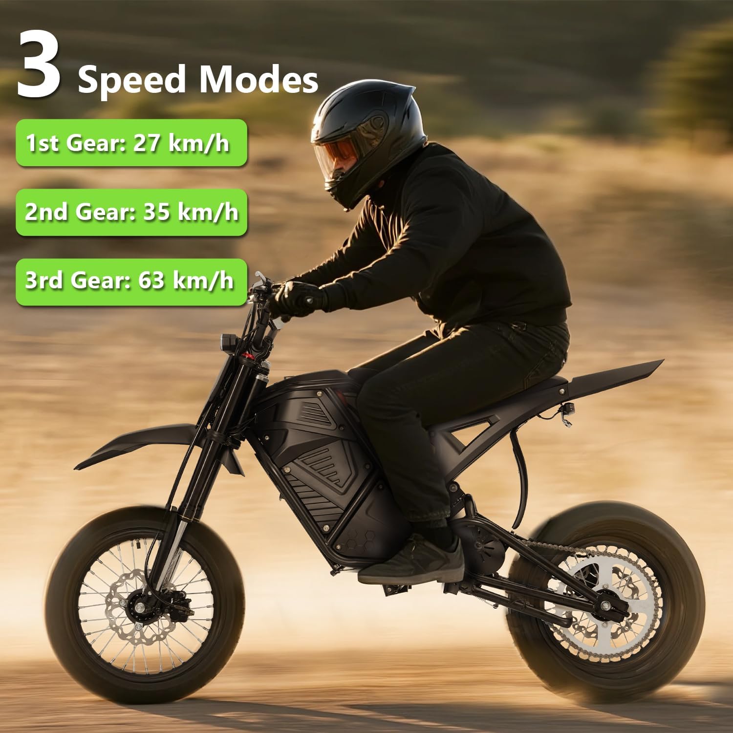 Electric Dirt Bike for Teens Adults, 3500W 40 MPH E Moto Dirtbike, UL Certified Electric Motorcycle Fit Age 13+