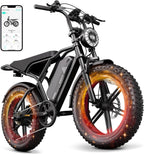 TST Electric Bike for Adults, 1500W Peak Brushless Motor 28 MPH 60 Miles/110 Miles Fat Tire E Bike