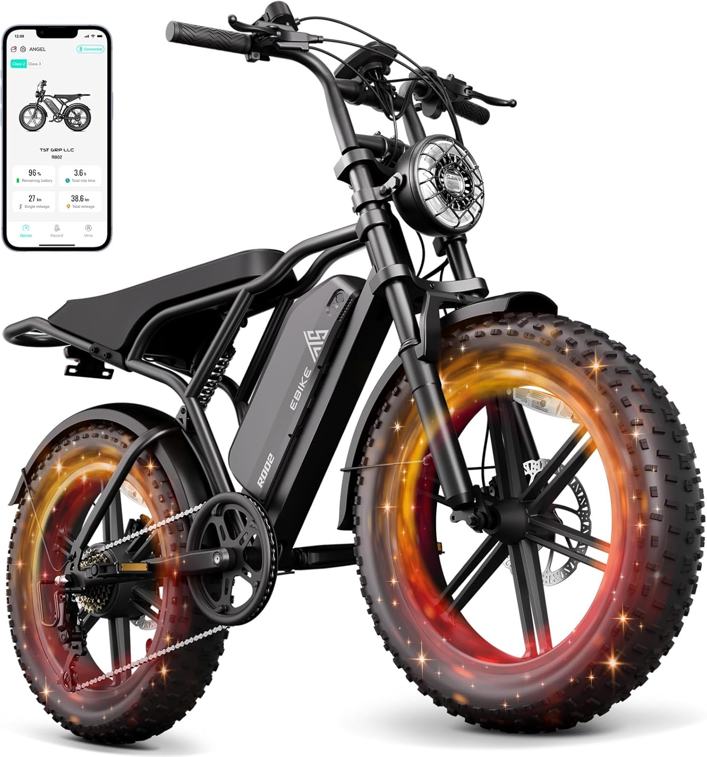 TST Electric Bike for Adults, 1500W Peak Brushless Motor 28 MPH 60 Miles/110 Miles Fat Tire E Bike