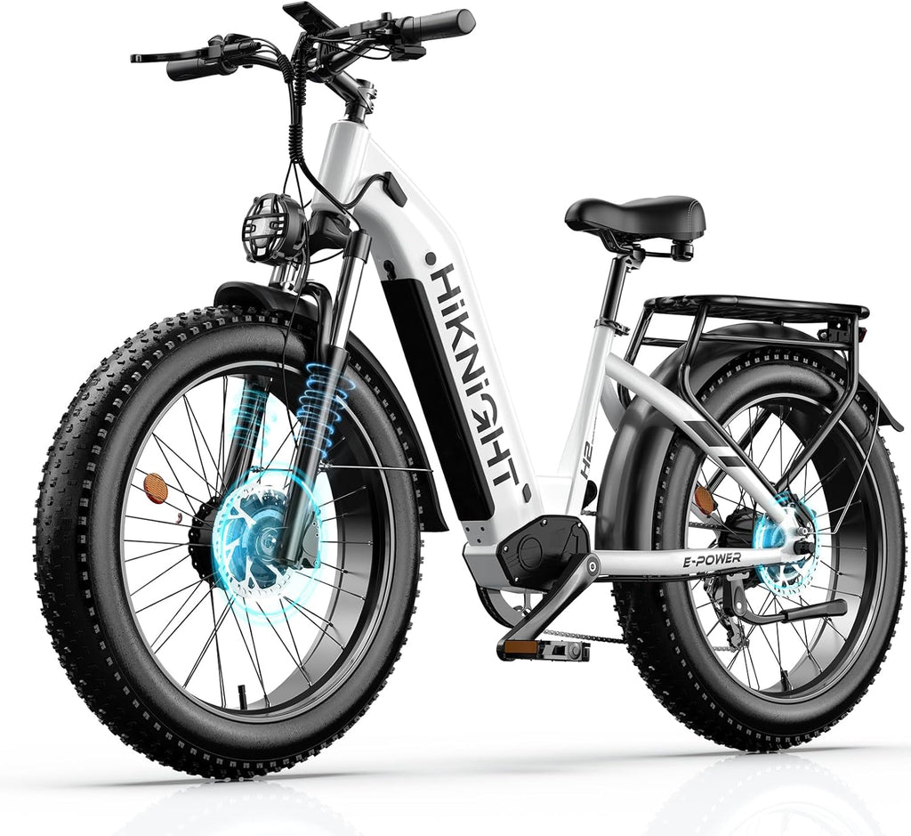 Dual Motor Ebike, 3000W Electric Bike for Adults, 52V 20Ah 26" Fat Tire Fast Ebike Max 38 Mph