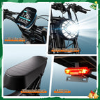 TST Electric Bike for Adults, 1500W Peak Brushless Motor 28 MPH 60 Miles/110 Miles Fat Tire E Bike