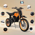Electric Dirt Bike for Adults Teens 48V, Electric Off-Road Ebike with 3000W Mid-Drive Motor