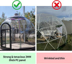 Backyard Prefab Dome House, Clear Garden Dome Bubble House Tent for Outside, All-Season Weatherproof Geodesic Greenhouse for Outdoor Living or Tiny Home Sunroom