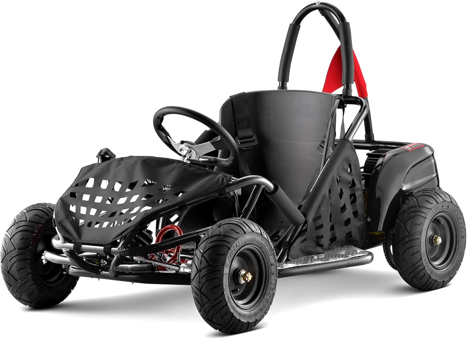 Electric Go Kart, 48V Powered Ride On Car, Steel Tubular Frame, Seat Belt, 13 inch All-Terrain Tires