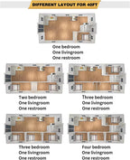 Mobile Prefabricated Tiny House Modular Home Portable Two Bedroom 20Ft Container Expandable House with Triangular Roof