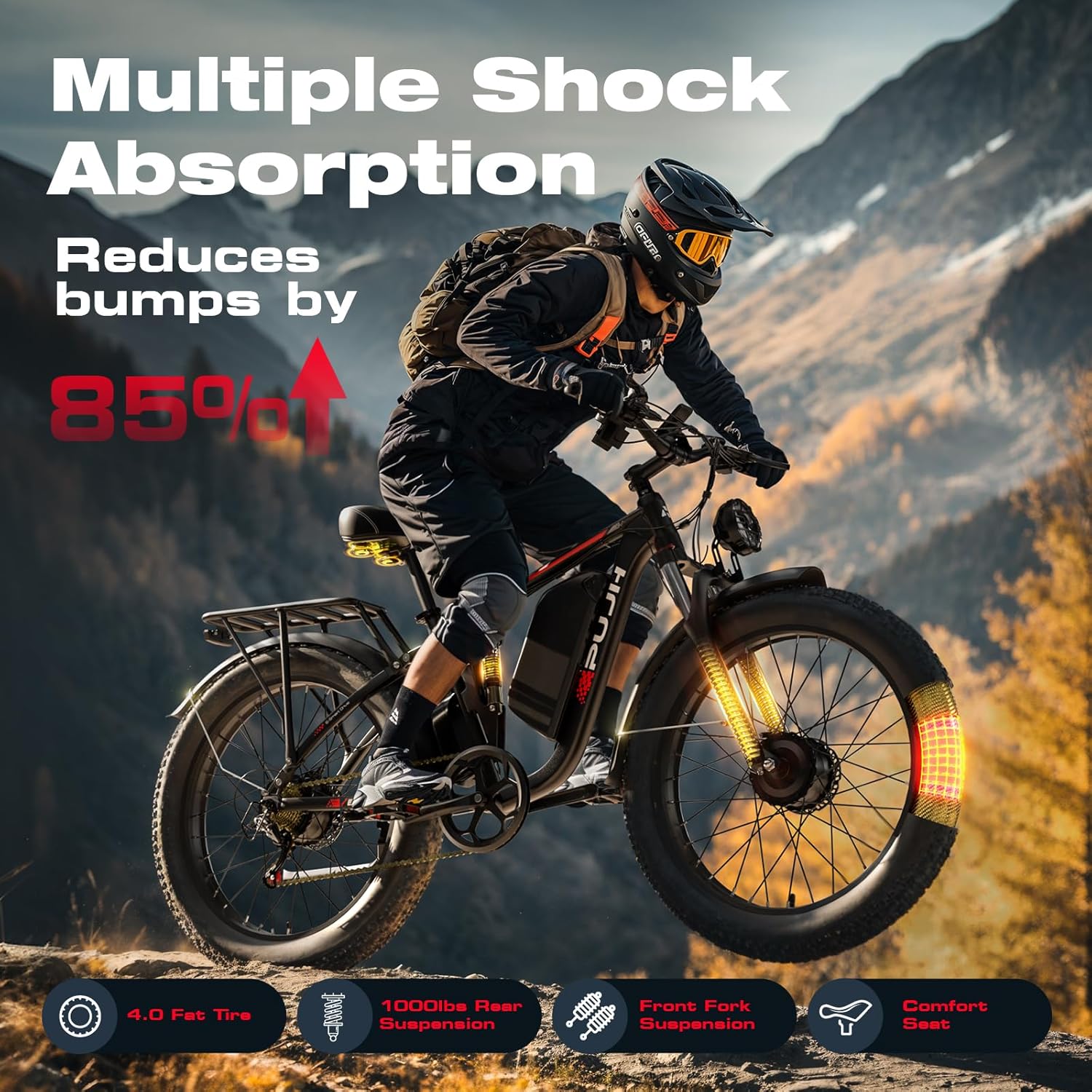 3000W Dual Motors Electric Bike for Adults, 52V 25Ah 24" Fat Tire Fast 38 mph up to 100 Miles