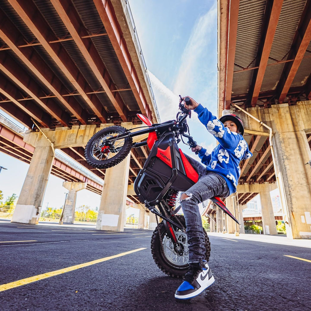 Electric Mini Dirt Bike for Teens & Adults, 14"/12" Fat Tire 2600W Electric-Motorcycle