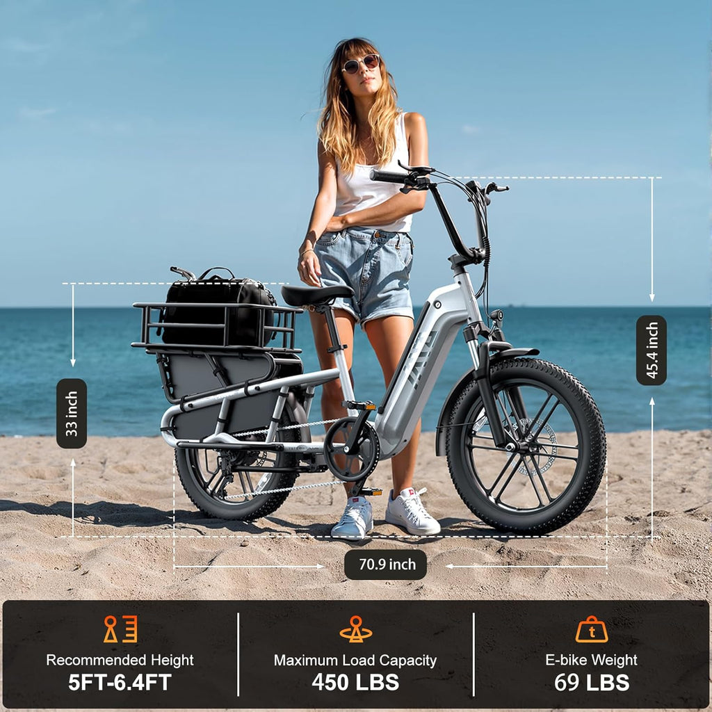 Electric Bike for Adults, 1500W Peak Motor Ebike with 48V 15Ah