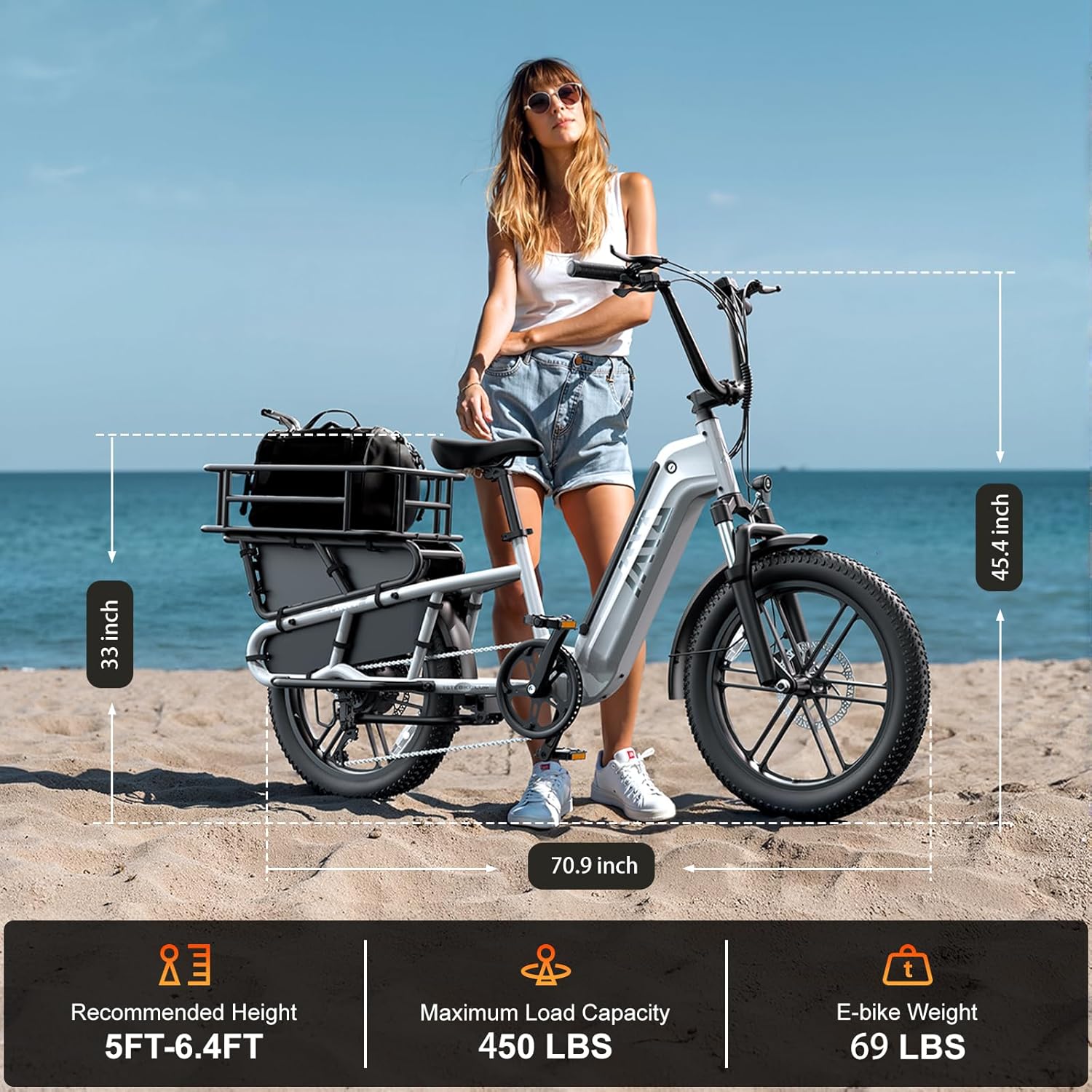Electric Bike for Adults, 1500W Peak Motor Ebike with 48V 15Ah