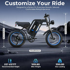 Electric Bike for Adults, 1500W Motor, 35MPH, 48V 25Ah Removable Battery, Full Suspension