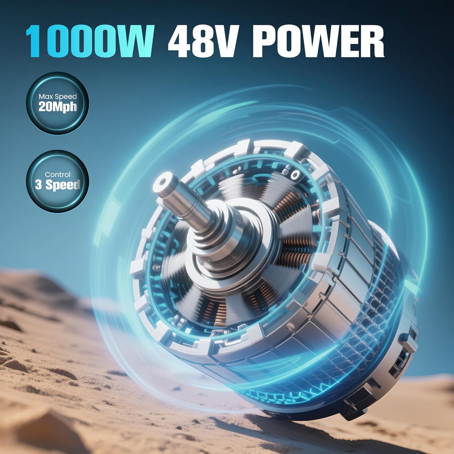 Electric Go Kart, 48V Powered Ride On Car, Steel Tubular Frame, Seat Belt, 13 inch All-Terrain Tires