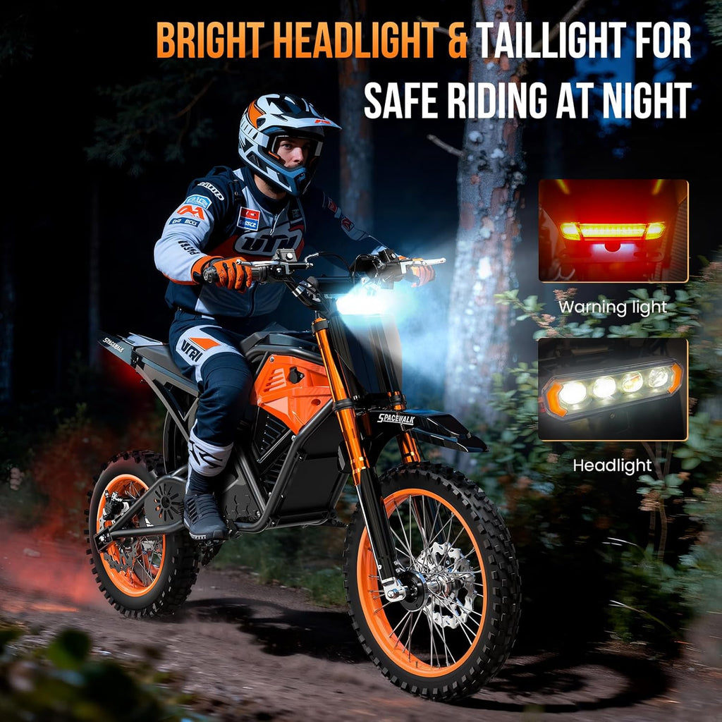 Electric Dirt Bike for Adults Teens 48V, Electric Off-Road Ebike with 3000W Mid-Drive Motor