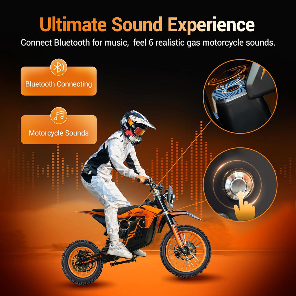 Electric Dirt Bike Teens Adults, 3000W Motor|220Nm|MAX 31MPH