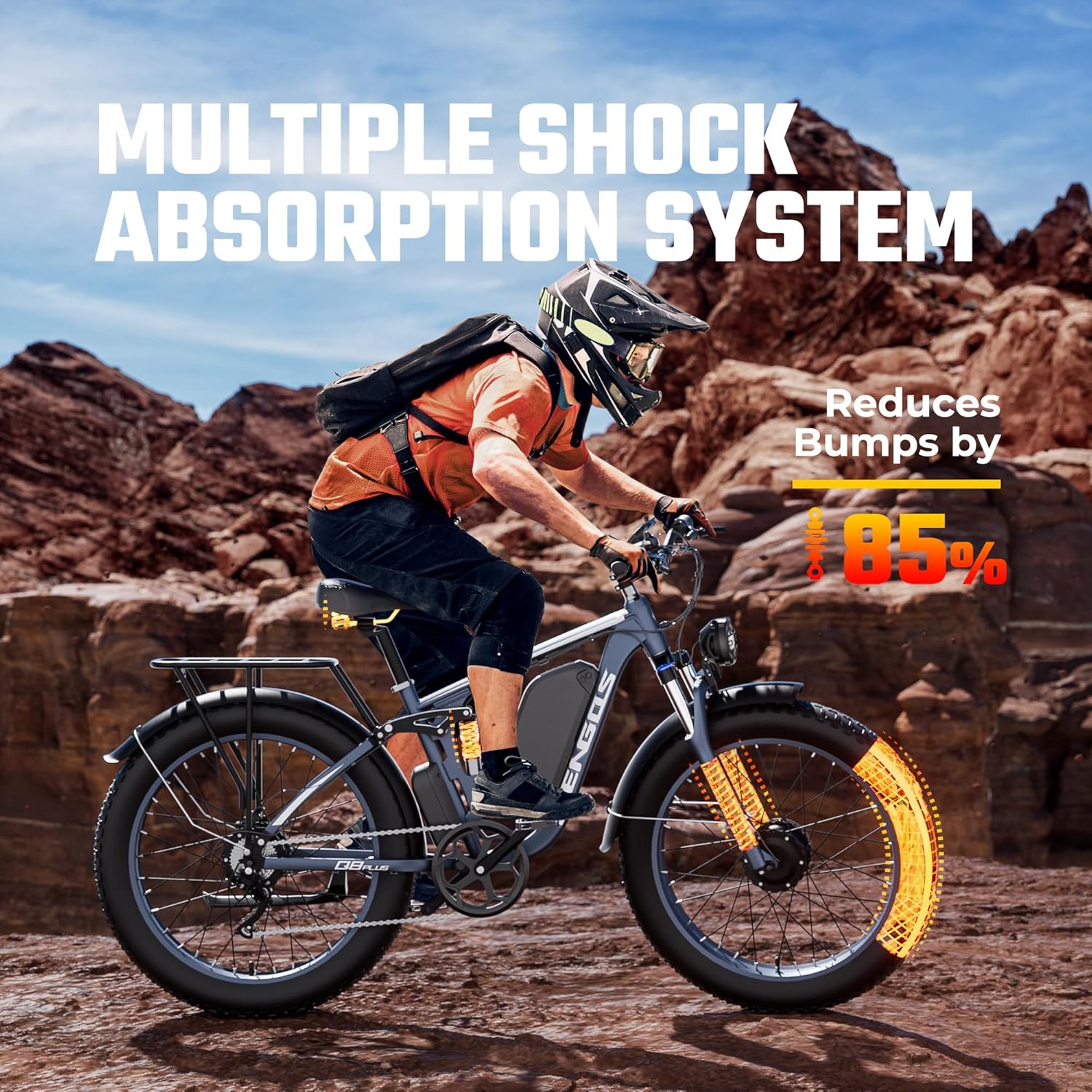 Electric Bike for Adults, 40MPH E Bikes, 4000W Dual Motor Ebike