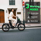 Electric Bike for Adults Peak 1000W Motor Max 25mph, 48V 15Ah Removable Battery Up to 50-70 Miles Long Range Ebike