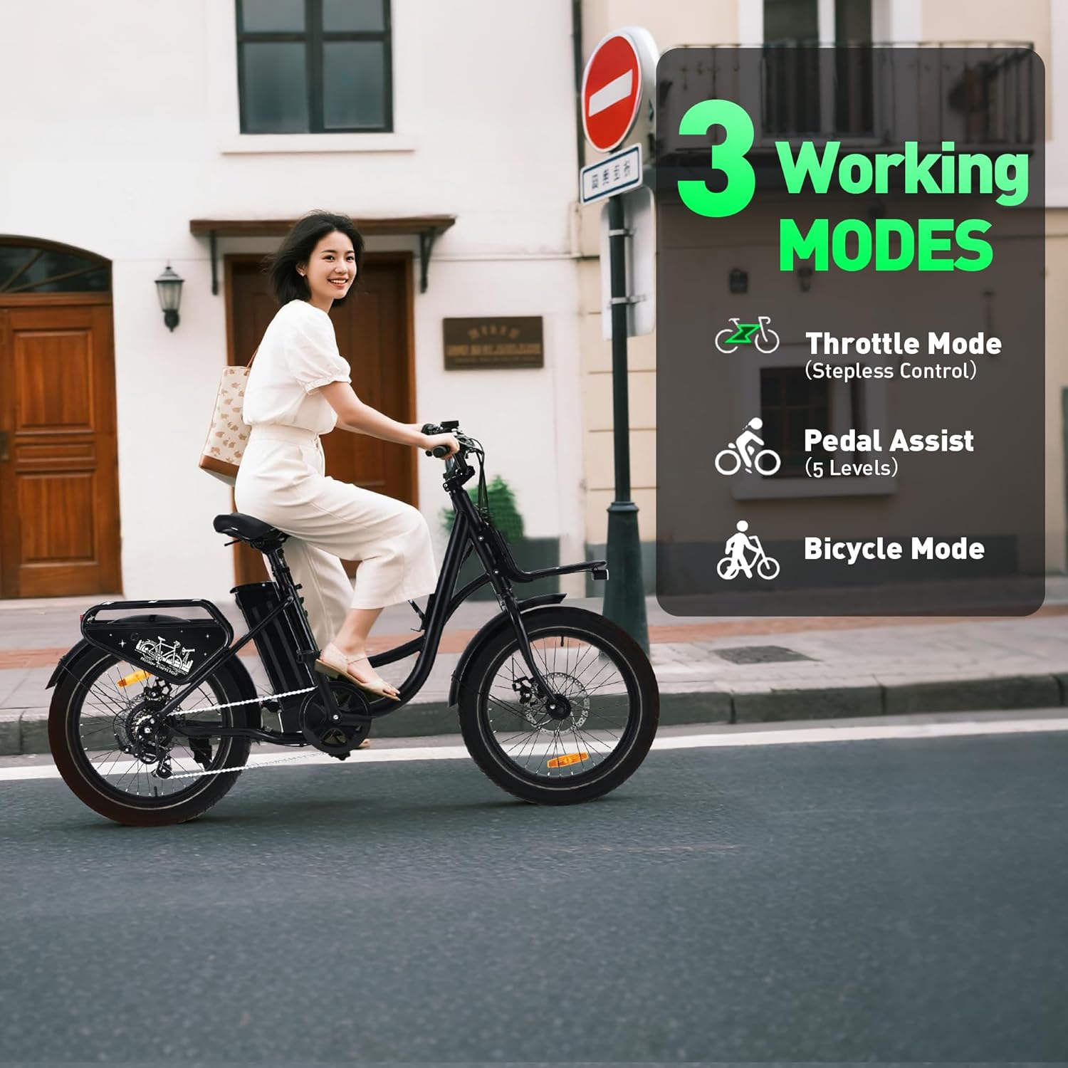 Electric Bike for Adults Peak 1000W Motor Max 25mph, 48V 15Ah Removable Battery Up to 50-70 Miles Long Range Ebike