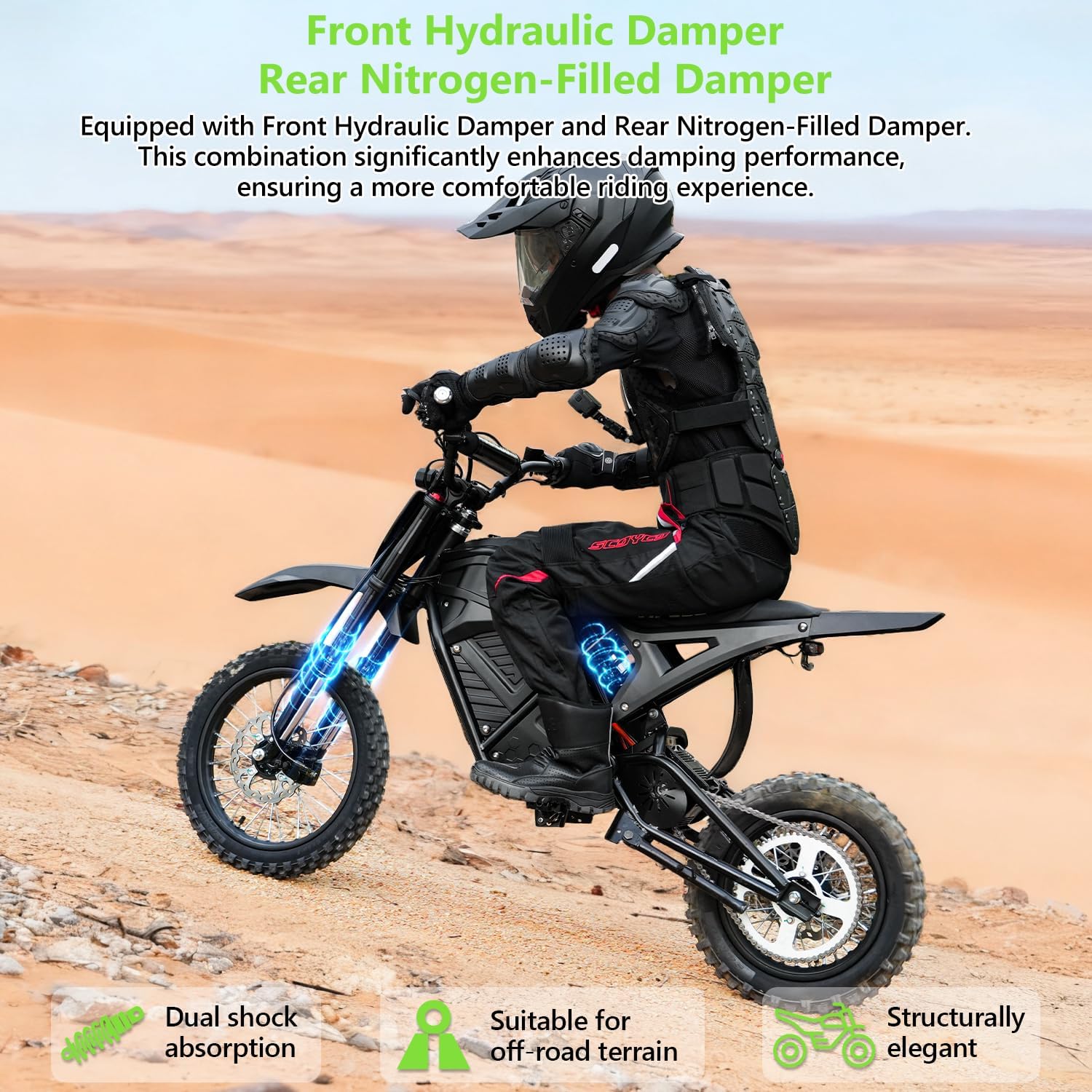 Electric Dirt Bike for Teens Adults, 3500W 40 MPH E Moto Dirtbike, UL Certified Electric Motorcycle Fit Age 13+