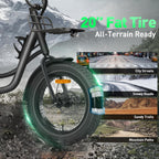 Electric Bike for Adults Peak 1000W Motor Max 25mph, 48V 15Ah Removable Battery Up to 50-70 Miles Long Range Ebike