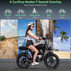 T73 Retro Dual Battery Electric Bike,30/33/37.5Mph Max Speed,1000W-1500W Dual Motor
