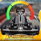 48V Electric Go Kart, Licensed McLaren Battery Powered Drift Racing Go Kart, 25 MPH Drift Kart with 500W Powerful Motor