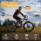 Dual Motor Peak 5000W Electric Bike for Men Women Adults 40-45MPH 100 Miles