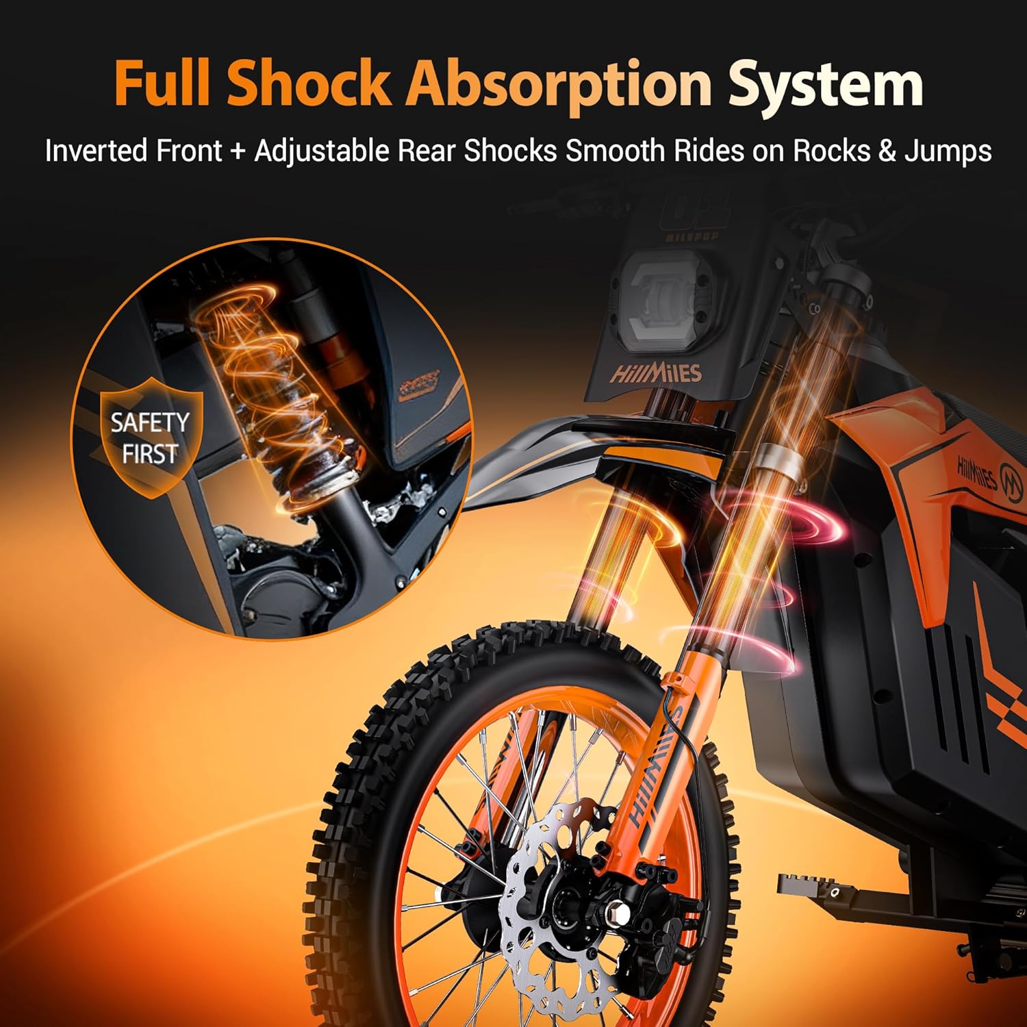 Electric Dirt Bike Teens Adults, 3000W Motor|220Nm|MAX 31MPH