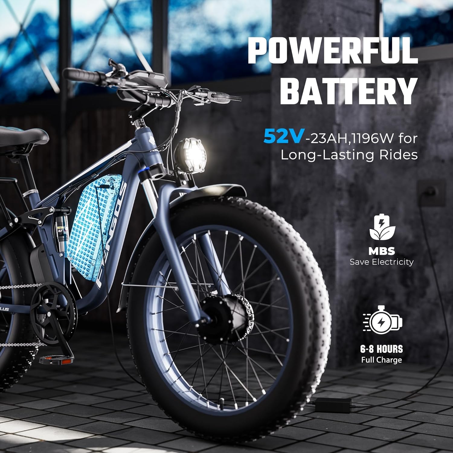 Electric Bike for Adults, 40MPH E Bikes, 4000W Dual Motor Ebike