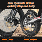 EM5 Electric Dirt Bike for Teens Adults, 2600W Motor, 35MPH Max Speed, 48V 21Ah Electric Motorcycle with Lights