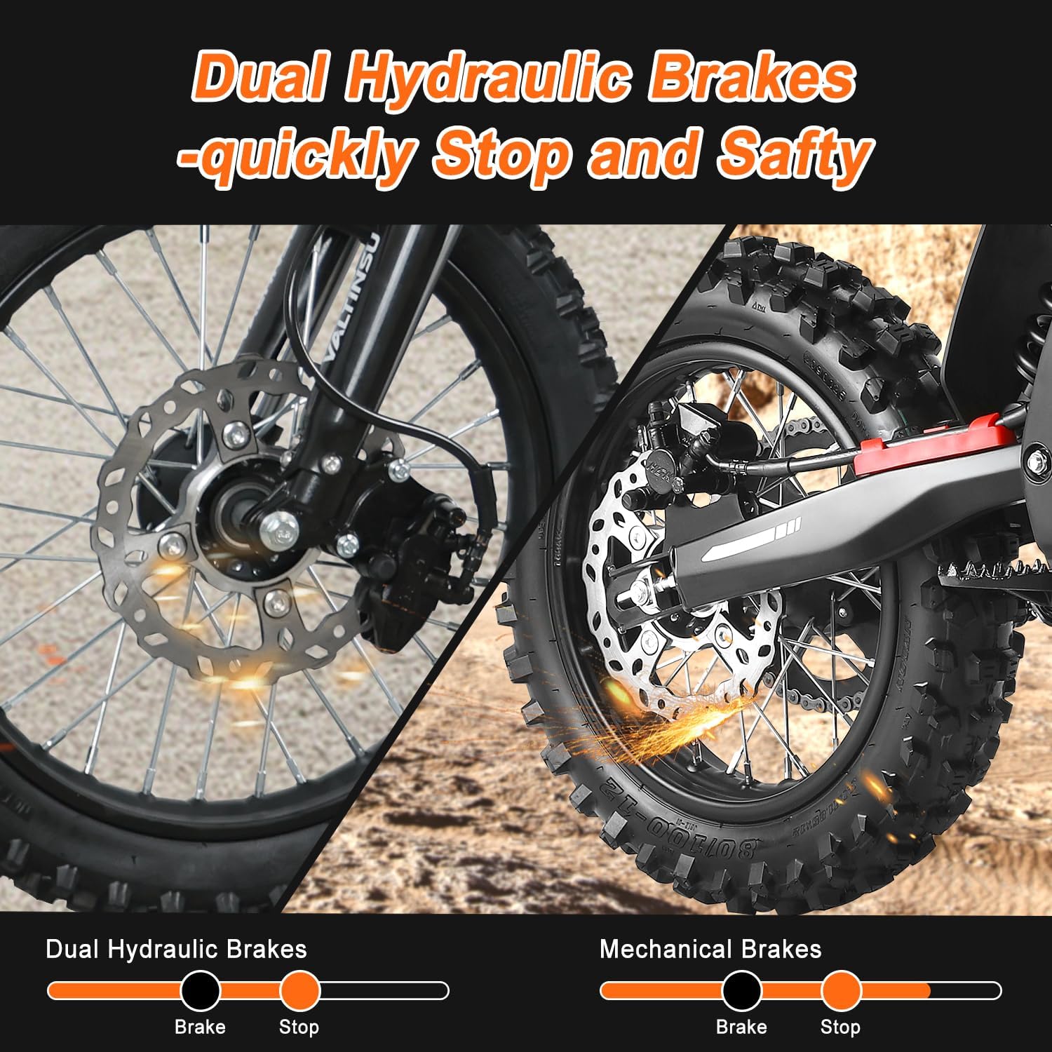 EM5 Electric Dirt Bike for Teens Adults, 2600W Motor, 35MPH Max Speed, 48V 21Ah Electric Motorcycle with Lights