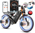 eAhora Romeo Pro 3 Electric Bike for Adults, 5600W 50MPH Dual Motor Ebike, 60V 80AH 250Miles Long Range Electric Bike