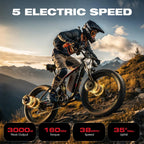 3000W Dual Motors Electric Bike for Adults, 52V 25Ah 24" Fat Tire Fast 38 mph up to 100 Miles