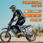 Windone RM7 Electric Dirt Bike for Teens Adults Age 13+, 2200W Peak Ebike