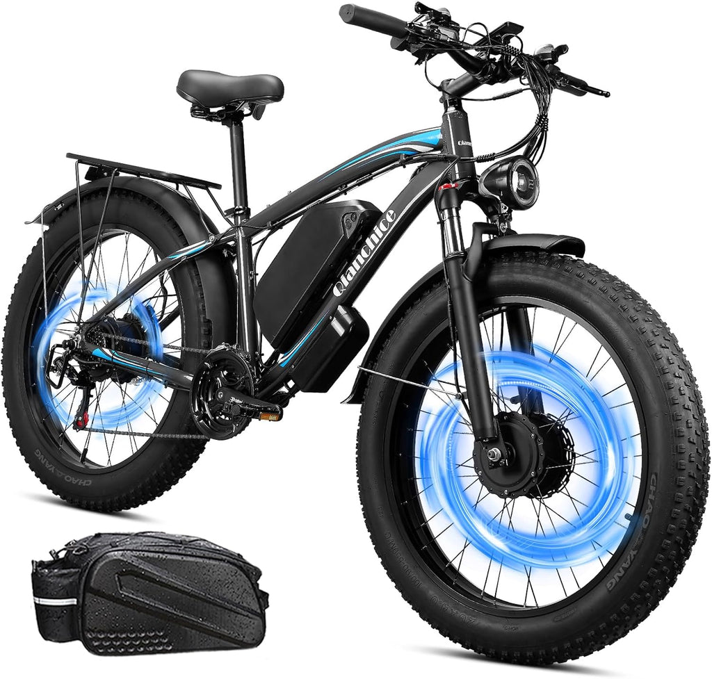 Dual Motor Peak 5000W Electric Bike for Men Women Adults 40-45MPH 100 Miles